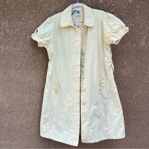 Disney Store Tinkerbell Trench Coat‎ Women's XL Long Jacket Art Wear